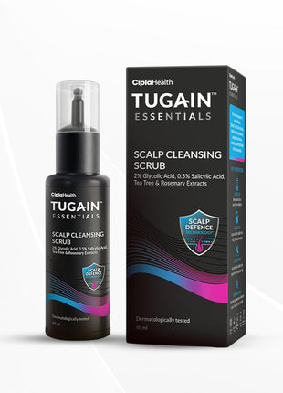 Tugain Essentials Scalp Cleansing Scrub from Cipla | 2% Glycolic Acid, 0.5% Salicylic Acid| 60 ml