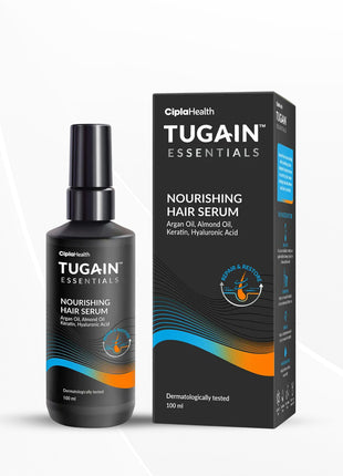 Tugain Essentials Nourishing Hair Serum | Argan Oil and Almond Oil | 100ml