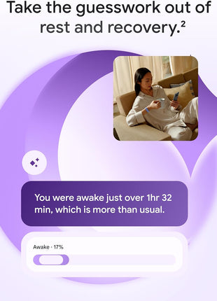 Google Fitbit Air - Screenless Activity Tracker with Fitness, Heart Rate, and Sleep Tracking - Personalized AI-Powered Coaching - Up to 7 Days’ Battery Life - Works with iOS and Android - Obsidian