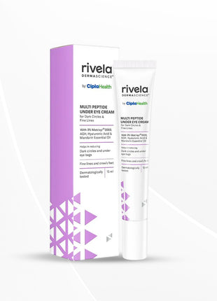 Rivela Dermascience Under Eye Cream for Brightening, Dark Circles, Puffy Eyes and Fine Line, 15 ml