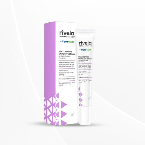 Rivela Dermascience Under Eye Cream By Cipla for Brightening, Dark Circles, Puffy Eyes and Fine Line, 15 ml