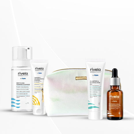 Rivela Dermascience Radiance Kit | Routine for Glowing Skin | Set of 4