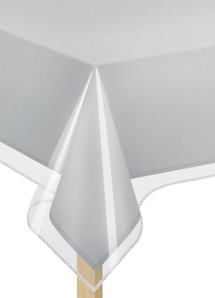 Elaine Karen Clear Plastic Table Cover Protector 100% Waterproof Table Protector Crystal Clear Plastic Tablecloth Cover for Dining Table Heavy Duty Vinyl, 54" x 72" Rectangle