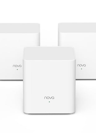 Tenda AX1500 Mesh WiFi 6 System Nova EX3 - Covers up to 3500 sq.ft - Whole Home WiFi 6 Mesh System - Gigabit Mesh Router for 80 Devices - Dual-Band Mesh Network - Replaces Wireless Router - 3-Pack