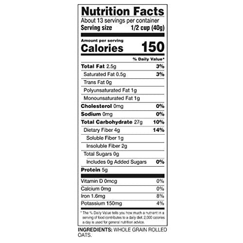Amazon Brand - Happy Belly Quick Cook Oats, 1.12 pound (Pack of 1)