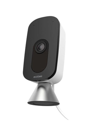 ecobee SmartCamera Indoor WiFi Security Camera, 1080p HD | Auto pan and zoom, Smoke alarm detection, 30-day video history, Two-way talk, On-device encryption, Alexa built-in