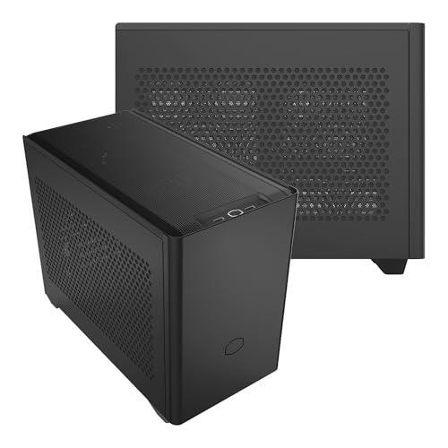 Cooler Master NR200 Mini-ITX PC Case, 330mm Horizontal Triple-Slot Mount GPU, 240mm|280mm AIO, SFX PSU 130mm, Compatible RX 7900 XTX|4080 Super, Vented Panels, DIY