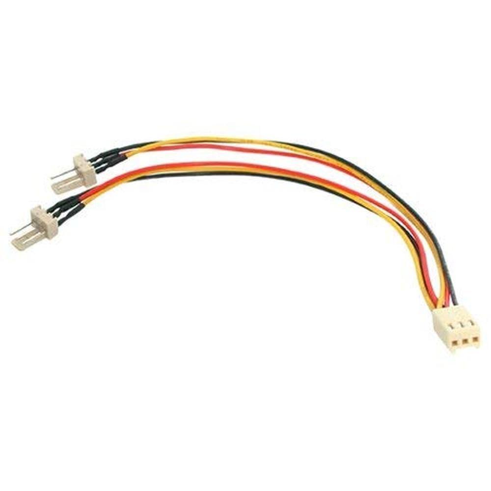 StarTech.com 6in TX3 Fan Power Splitter Cable - Fan Power Splitter - 3 pin Internal Power (F) to 3 pin Internal Power (M) - 5.9 in - TX3SPLITTER