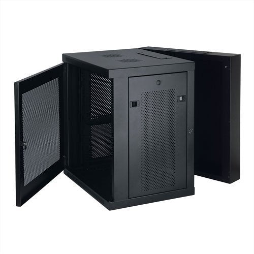 12U WALL MOUNT RACK ENCLOSURE SERVER CABINET HINGED WALLMOUNT