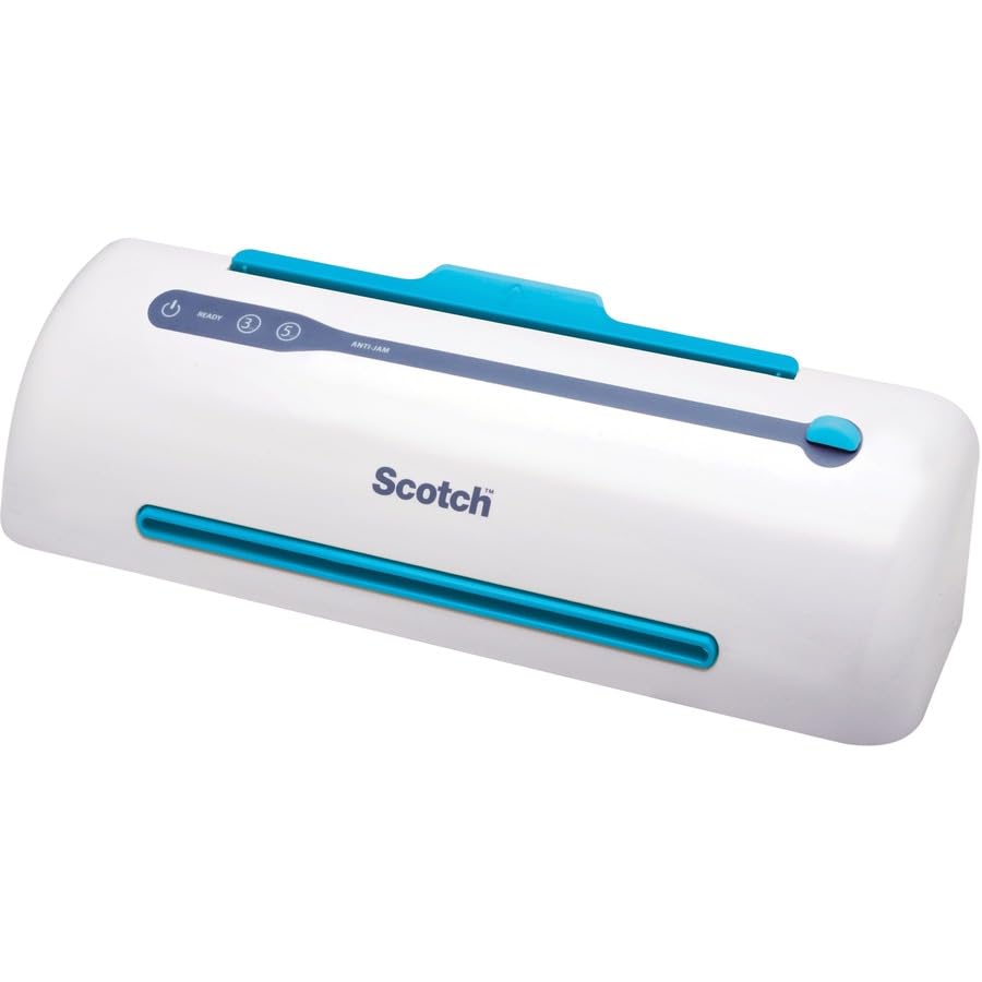 Scotch PRO TL906 Thermal, Laminator Machine, 1 Laminating Device, White/Blue, Laminate Recipe Cards, Photos, Documents, for Home, Office, or School Supplies, 9 in