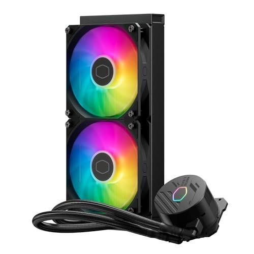 Cooler Master MasterLiquid 240L Core 240mm Close-Loop AIO Liquid Cooler, ARGB Sync, Gen S Coldplate Pump, 120mm PWM, CryoFuze 14W/mK, AMD Ryzen AM5/AM4, Intel LGA1700/1200 (MLW-D24M-A18PZ-R1) , Black