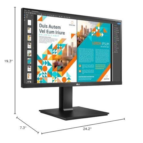 LG 24BP55Q-B 24" Monitor IPS HDMI DP Monitor, Black