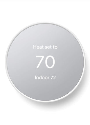 Google Nest Thermostat - Smart Thermostat for Home - Programmable Wifi Thermostat - Snow
