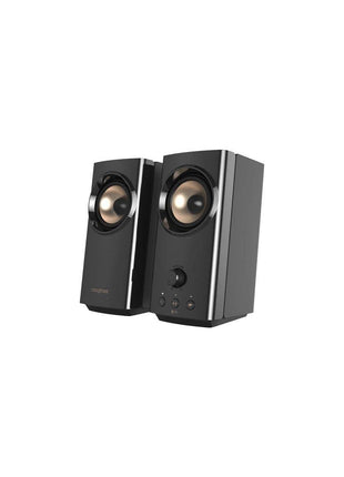 Creative T60 2.0 Compact Hi-Fi Desktop Speakers with Clear Dialog and Surround by Sound Blaster, USB-C Audio, Mic and Headset Ports, Bluetooth 5.0, Up to 60W Peak Power, for Computers and Laptops