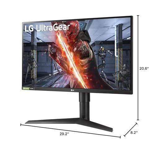 LG UltraGear QHD 27-Inch Gaming Monitor 27GL83A-B - IPS 1ms (GtG), with HDR 10 Compatibility, NVIDIA G-SYNC, and AMD FreeSync, 144Hz, Black
