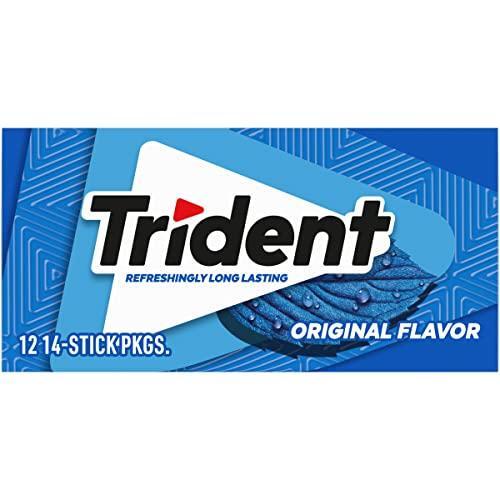 Trident Original Flavor Sugar-Free Chewing Gum, 12 Packs of 14 Pieces (168 Total Pieces)