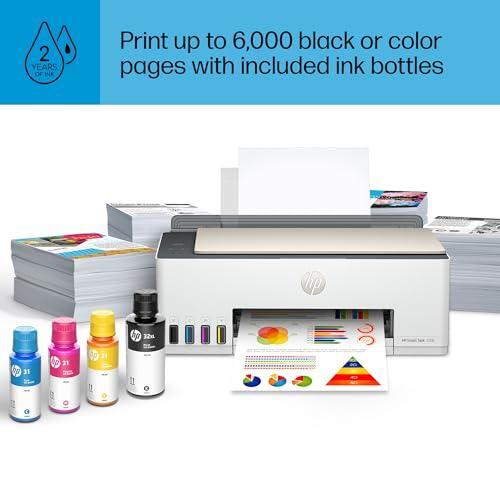 HP Smart Tank 5000 Wireless All-in-One Ink Tank Printer with up to 2 years of ink included, mobile print, scan, copy