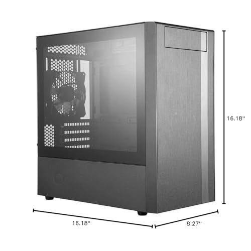 Cooler Master MasterBox NR400 Micro-ATX Tower with Front Mesh Ventilation, Minimal Design, Tempered Glass Side Panel and Single Headset Jack