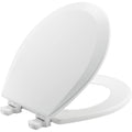 BEMIS 500EC 390 Toilet Seat with Easy Clean & Change Hinges, 1 Pack Round, Cotton White