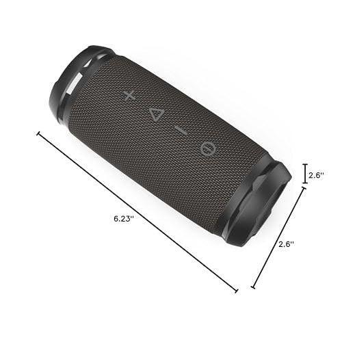 Morpheus 360 Bluetooth Speakers, Built-in Microphone, 12W Loud, Deep Bass, Outdoor Speakers Bluetooth, 10 Hour Play Time, 360 Surround Sound, IPX6 Water Resistant - BT5850BLK