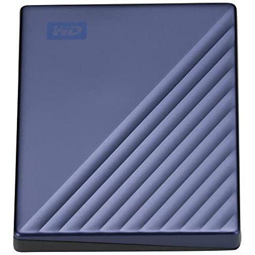 WD 5TB My Passport Ultra, Blue, Portable External Hard Drive, backup software with defense against ransomware, and password protection, USB-C and USB 3.1 - WDBFTM0050BBL-WESN