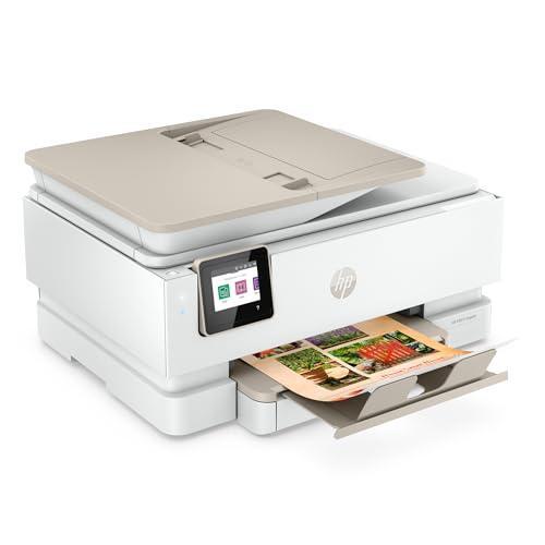 HP ENVY Inspire 7955e Wireless Color Inkjet Printer, Print, scan, copy, Easy setup, Mobile printing, Best-for home, 3 month Instant Ink trial included, White