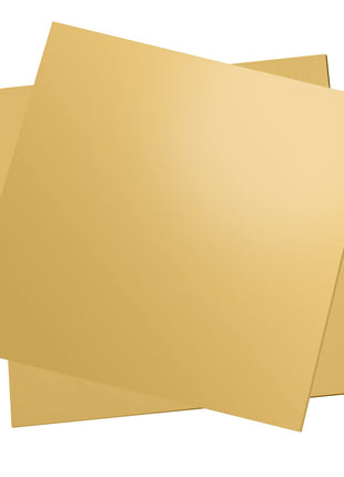 2 Pcs Brass Sheet, 6 inch x 6 inch, 24 Gauge(0.5mm) Thickness, No Scratches, Film Attached Brass Plates
