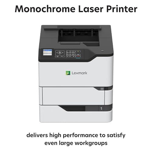 Lexmark MS823dn Monochrome Laser Printer for Office, Two-Sided Printing, Print Speed 65 ppm, 2.4 inch Color LCD Display, 1200 DPI, Black/Grey (50G0200)