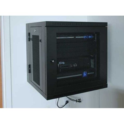 12U WALL MOUNT RACK ENCLOSURE SERVER CABINET HINGED WALLMOUNT