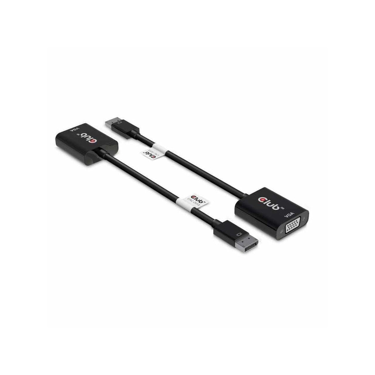 Club3D DisplayPort 1.1A Male to VGA Female Active Adapter Black Adapters