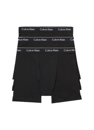 Calvin Klein Men's Cotton Classics 3-pack Boxer Brief, 3 Black, Medium