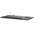 HP POS Keyboard with Magnetic Stripe Reader - Keyboard - USB - German - Carbonite - for Point of Sale System rp3000, rp5000, rp5700, rp5800; RP3 Retail System; RP7 Retail System(FK218AA#ABD)