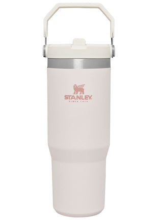 STANLEY IceFlow Flip Straw Tumbler with Handle 30 oz | Twist On Lid and Flip Up Straw | Leak Resistant Water Bottle | Insulated Stainless Steel |BPA-Free | Rose Quartz 1.0