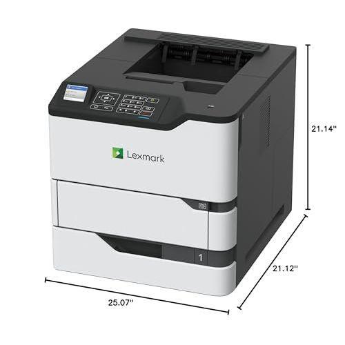 Lexmark MS823dn Monochrome Laser Printer for Office, Two-Sided Printing, Print Speed 65 ppm, 2.4 inch Color LCD Display, 1200 DPI, Black/Grey (50G0200)