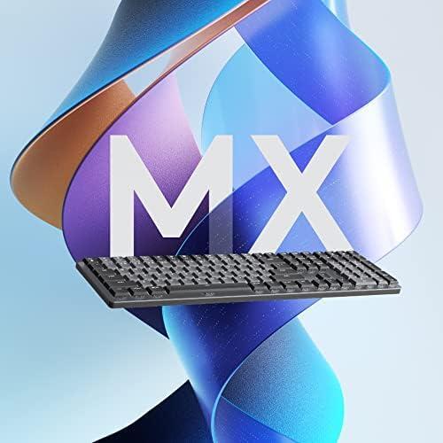 Logitech MX Mechanical Mini Wireless Illuminated Keyboard, Tactile Quiet Switches, Backlit, Bluetooth, USB-C, macOS, Windows, Linux, iOS, Android, Metal