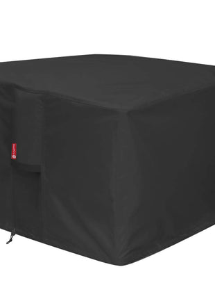 SheeChung Gas Fire Pit Cover Square-Premium Patio Outdoor Cover Heavy Duty Fabric with PVC Coating,100% Waterproof,Anti-Crack,Fits for 29 inch,30 inch,31 inch,32 inch Fire Pit/Table Cover (32 inchL x 32 inchW x 24 inchH,Black)