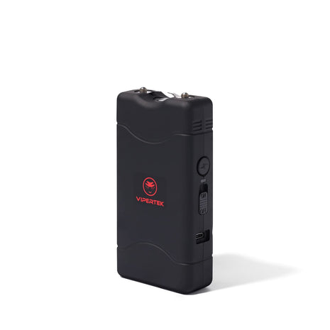 VIPERTEK VTS-880 Mini Stun Gun for Self Defense Rechargeable with LED Flashlight