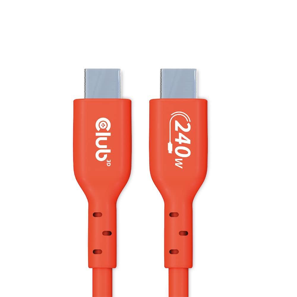 Club 3D CAC-1573 USB2 Type C to Type C Certified Bi-Directional Cable with 240W Charging, 480Mb Data Transmission EPR 2m - 6.56ft