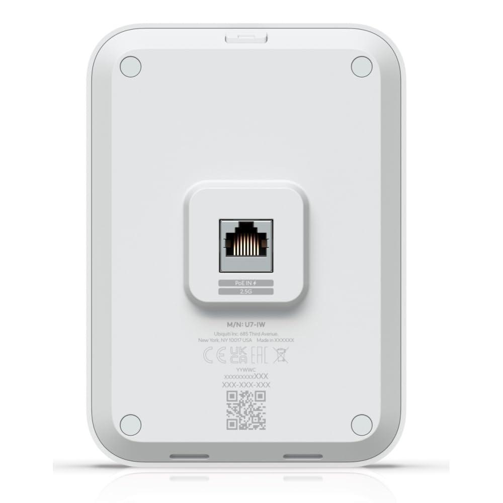 Ubiquiti U7-IW in-Wall WiFi 7 Access Point, 4 Streams, 2.5 GbE PoE+, Wall-Mounted