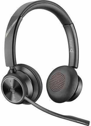 Poly Savi 7300 Office Headset - Stereo - Wireless - DECT 6.0-590 ft - 20 Hz to 20 kHz - Over-The-Head - Binaural - Ear-Cup - Noise Cancelling Microphone
