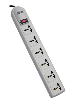 Tripp Lite 230V 6-Universal Outlet Surge Protector Power Strip, 1.8M Cord, British Plug (SUPER6OMNI B)