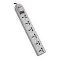 Tripp Lite 230V 6-Universal Outlet Surge Protector Power Strip, 1.8M Cord, British Plug (SUPER6OMNI B)