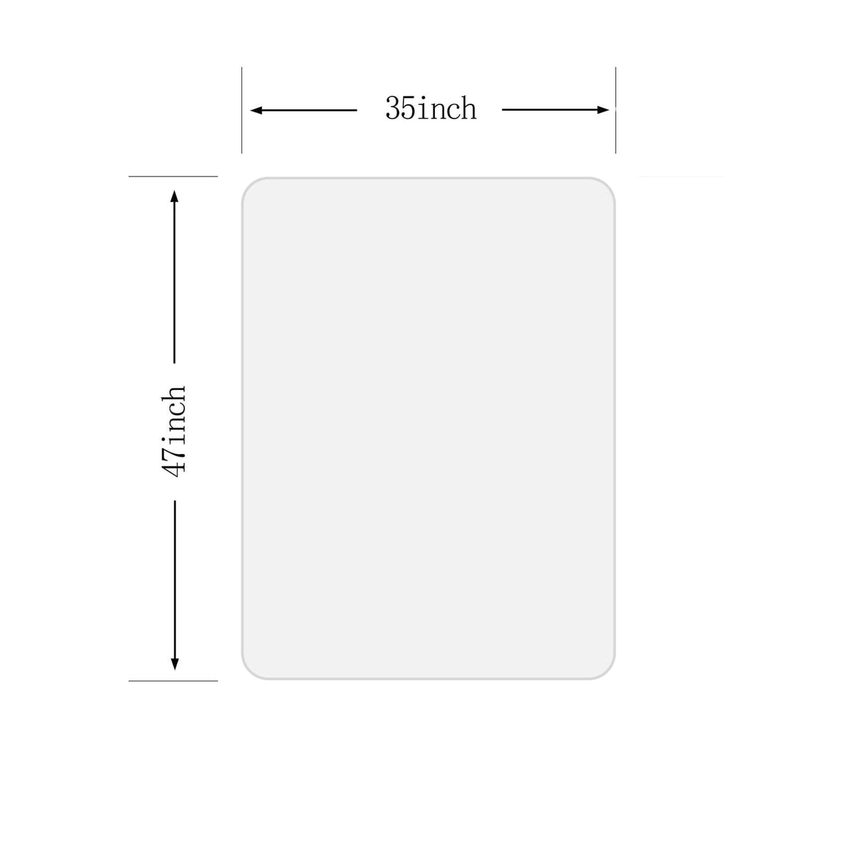 [Upgraded Version] Crystal Clear 1/5" Thick 47" x 35" Heavy Duty Hard Chair Mat, Can be Used on Carpet or Hard Floor