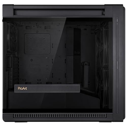 ASUS ProArt PA602 E-ATX Computer Case 420mm Radiator Support, Dual 200mm Built-in Fans, Front Panel IR dust Indicator, Power Lock Latch, Tool-Less PCIe mounting & GPU Holder, 20Gbps USB-C Front I/O