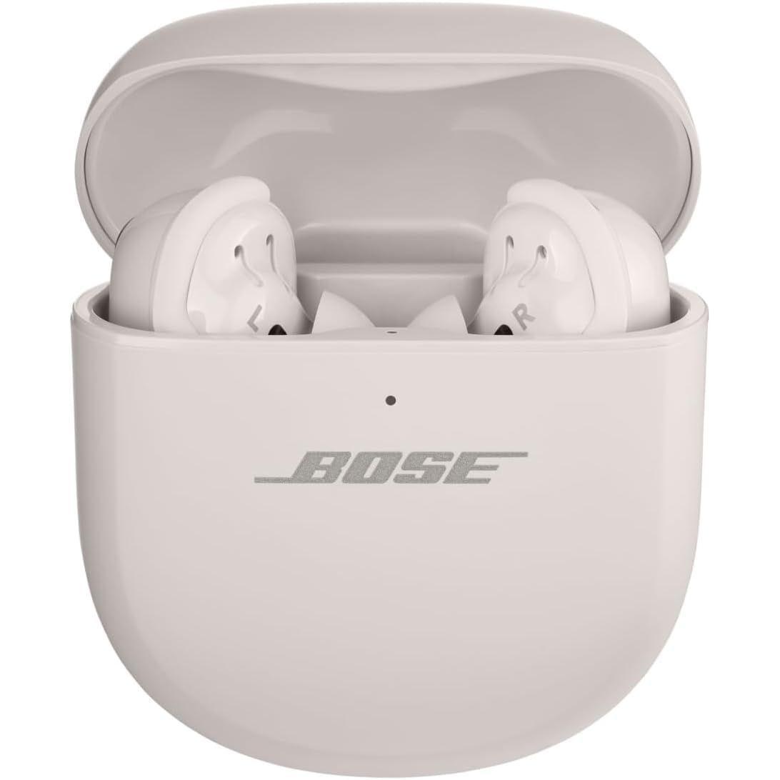 Bose QuietComfort Ultra Bluetooth Earbuds, Wireless Earbuds with Spatial Audio and World-Class Active Noise Cancellation, Deep Bass, Up to 6 Hours of Playtime, White Smoke
