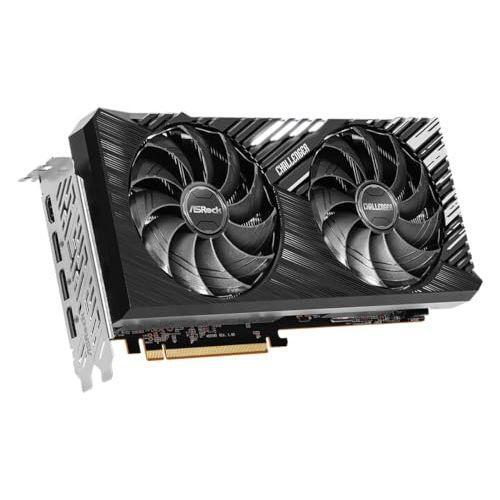 ASRock AMD Radeon RX 7700 XT Challenger 12GB GDDR6 192-bit 0dB Silent Cooling 7680 x 4320 DisplayPort HDMI LED Indicator 18Gbps Dual Fan Graphics Card