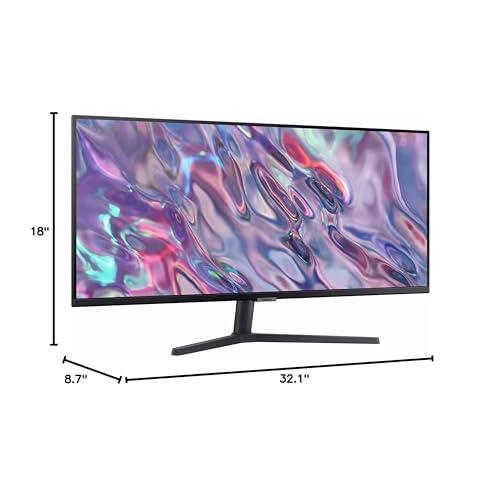 SAMSUNG 34" ViewFinity S50GC Series Ultra-WQHD Monitor, 100Hz, 5ms, HDR10, AMD FreeSync, Eye Care, Borderless Design, PIP, PBP, LS34C502GANXZA, 2023, Black