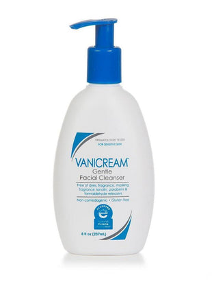 Vanicream Gentle Facial Cleaner with Pump Dispenser, 8 Fl Oz, Formulated without Common Irritants for Sensitive Skin, Removes Makeup, Dirt & Excess Oils, Non-Comedogenic, pH-Balanced Face Wash