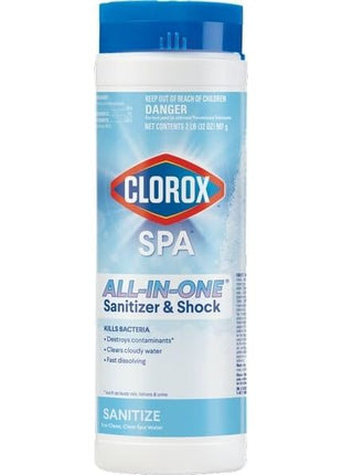 Clorox® Pool&Spa™ Spa Water All-in-One Sanitizer & Shock, Destroys Contaminants, Clears Cloudy Water, 2LB (Pack of 1)