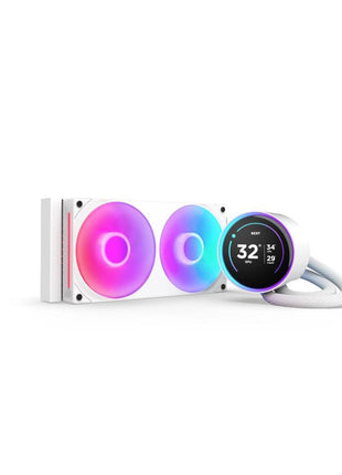 NZXT Kraken Elite 240 RGB 2024 - AIO CPU Liquid Cooler - 240mm Radiator - 2 x F120P Fans - Customizable 2.72 inch IPS LCD - NZXT Turbine Pump - AMD® AM5, AM4 - Intel® LGA 1851/1700, 1200/115X - White